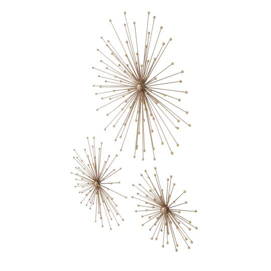 Gold Metal Modern Wall Décor Set